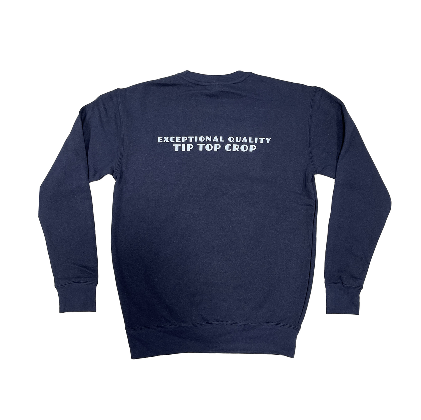 Tip Top Crop Premium Light-Weight Crewneck Sweater in Navy