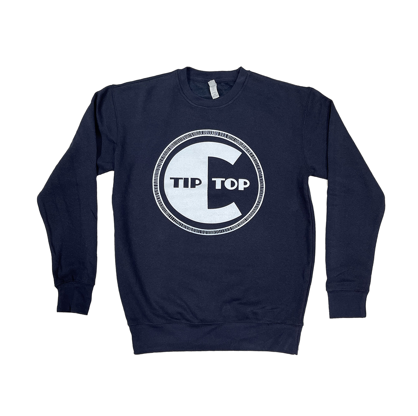 Tip Top Crop Premium Light-Weight Crewneck Sweater in Navy